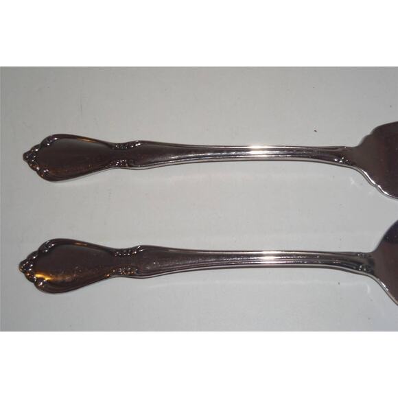 Chateau Oneida Craft Deluxe Serving Spoon & Cold Meat Fork Stainless -0714S12 - Picture 2 of 2